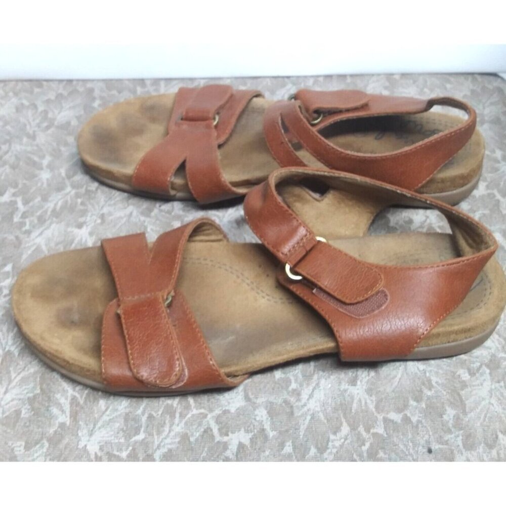 Natural Soul Sandals Adrian All-Thru Comfort 8.5M Slingback brown/caramel color - Picture 3 of 10